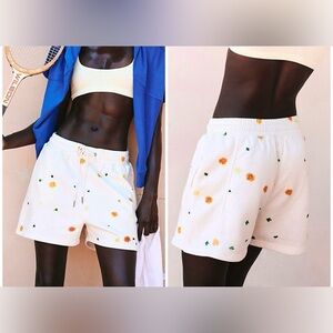 NWT Free People FP Movement Sprint To The Finish Printed Shorts - marigold - XS